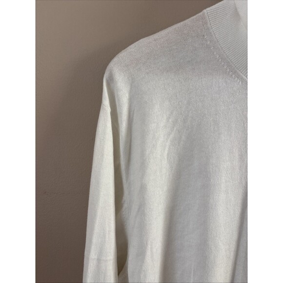GAP Men's XXL White Turtleneck Sweater Lightweight Knit Pullover Long Sleeve - Picture 3 of 6